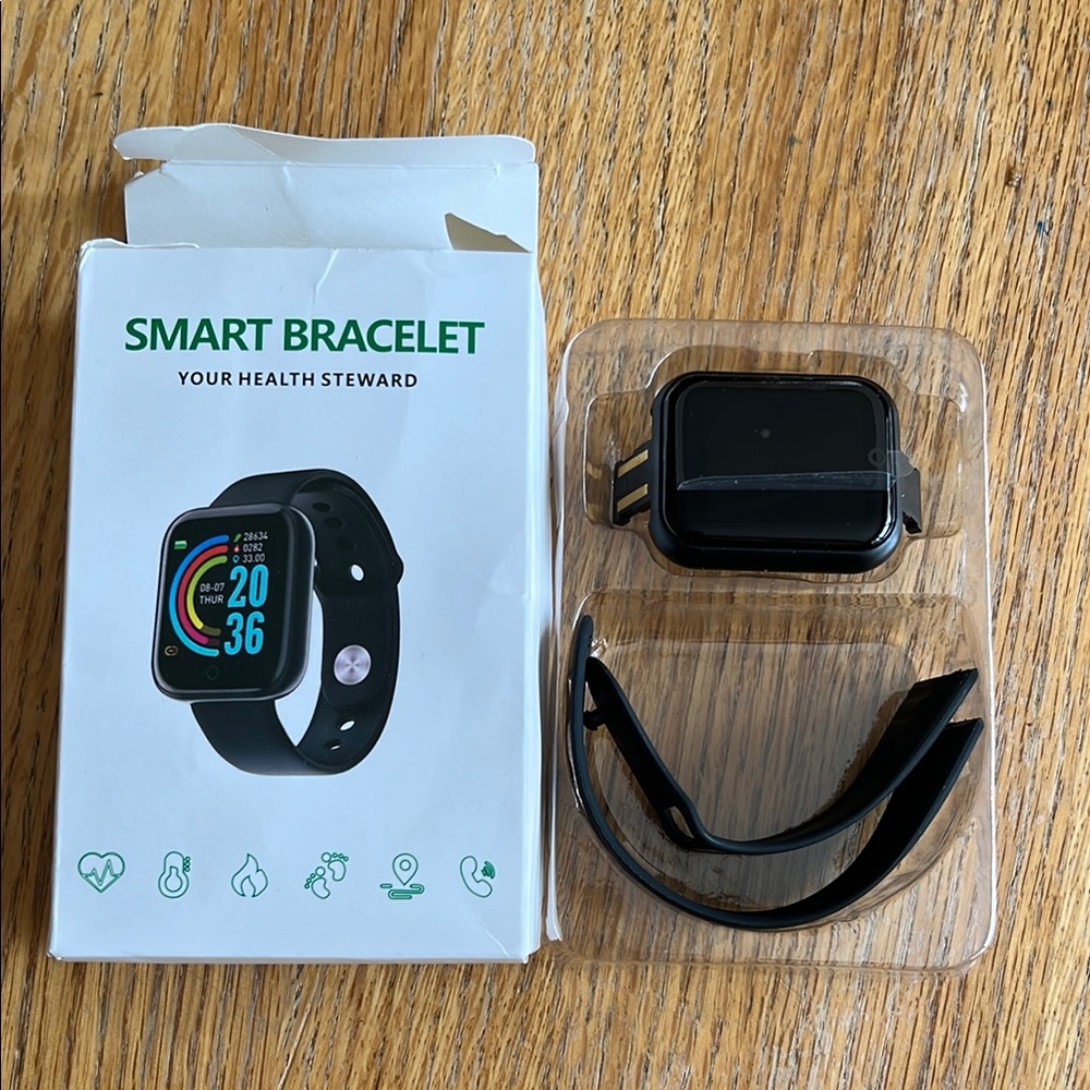 Black Smartwatch with Vibrant Display and Health Tracking